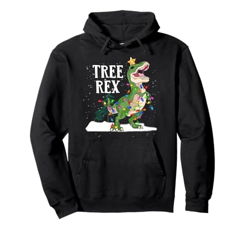 T-Rex Dinosaurier Weihnachten Deko Kinder Junge Tree Rex Pullover Hoodie von Xmas T-rex