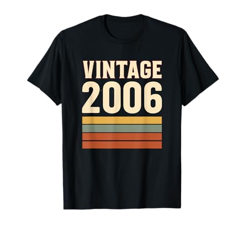 Vintage 2006 Retro Jahreszahl Geburtstag Herren Damen T-Shirt von Lustig & Laut Studio
