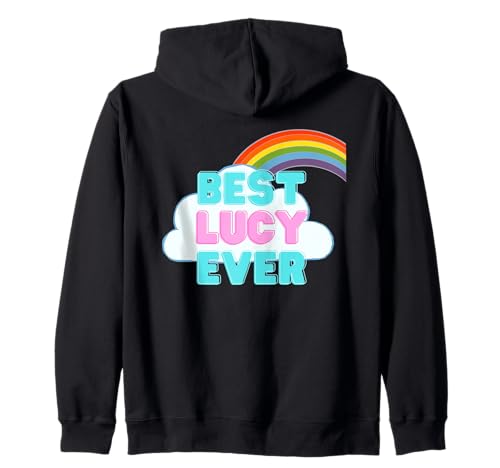 Lucy - Best Lucy Ever - Rainbow Cute Girl Lucy Kapuzenjacke von Lustig & niedlich für Mädchen Jungen Kinder