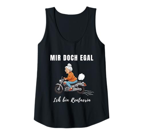 Damen Rentnerin mit Motorrad zum Ruhestand Pension oder Rente Tank Top Damen Rentnerin mit Motorrad zum Ruhestand Pension oder Rente Tank Top von Lustig zum Renteneintritt für Frauen MIr doch egal
