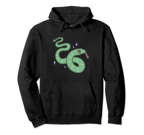 Grüne Schlange mit Sternen Comic Motiv - Herren Damen Kinder Pullover Hoodie Grüne Schlange mit Sternen Comic Motiv - Herren Damen Kinder Pullover Hoodie von Lustige, witzige Reptilien Comic EXE Designs