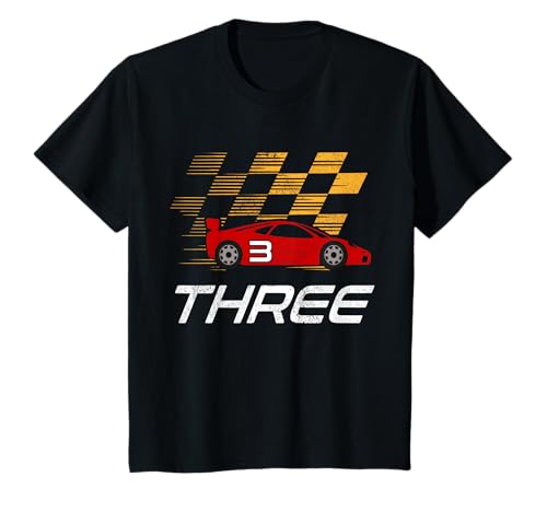Kinder 3. Geburtstag Rennfahrer Kostüm 3 Jahre Alt Rennwagen T-Shirt Kinder 3. Geburtstag Rennfahrer Kostüm 3 Jahre Alt Rennwagen T-Shirt von Lustige 3. Geburtstag Jungen Geschenkidee