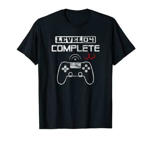 Level 4 Complete 4. Hochzeitstag Geschenk Frauen Männer T-Shirt Level 4 Complete 4. Hochzeitstag Geschenk Frauen Männer T-Shirt von Lustige 4. Hochzeitstag Geschenke Co.