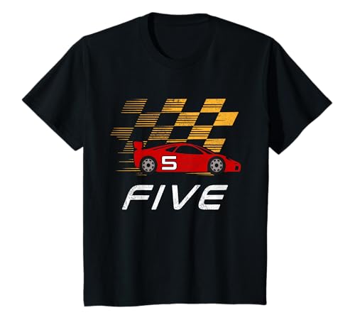 Kinder 5. Geburtstag Rennfahrer Kostüm 5 Jahre Alt Rennwagen T-Shirt Kinder 5. Geburtstag Rennfahrer Kostüm 5 Jahre Alt Rennwagen T-Shirt von Lustige 5. Geburtstag Jungen Geschenkidee