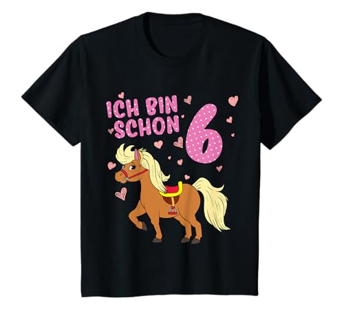 Pony 6 Jahre alt Pferd Ich Bin Schon 6 Mädchen 6. Geburtstag T-Shirt Pony 6 Jahre alt Pferd Ich Bin Schon 6 Mädchen 6. Geburtstag T-Shirt von Lustige 6 Jährige Geburtstag Pferde Geschenk