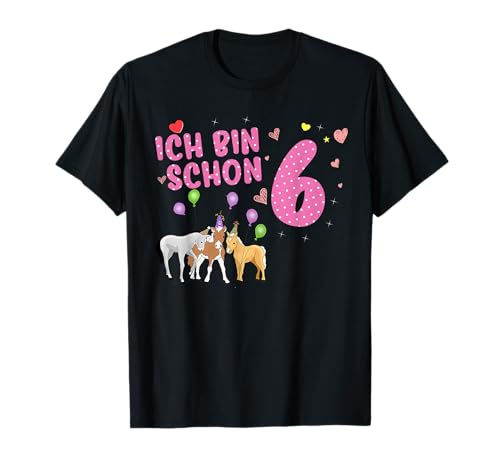 Kinder Pony 6 Jahre alt Pferd Ich Bin Schon 6 Mädchen 6. T-Shirt Kinder Pony 6 Jahre alt Pferd Ich Bin Schon 6 Mädchen 6. T-Shirt von Lustige 6 Jährige Geburtstag Pferde Geschenk