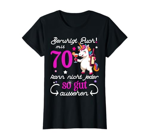 Damen 70. Geburtstag Jahrgang 1955 Einhorn Lustige Party T-Shirt Damen 70. Geburtstag Jahrgang 1955 Einhorn Lustige Party T-Shirt von Lustige 70 Jahre Geschenkidee