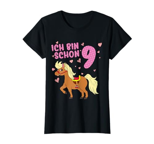 Pony 9 Jahre alt Pferd Ich Bin Schon 9 Mädchen 9. Geburtstag T-Shirt Pony 9 Jahre alt Pferd Ich Bin Schon 9 Mädchen 9. Geburtstag T-Shirt von Lustige 9 Jährige Geburtstag Pferde Geschenk