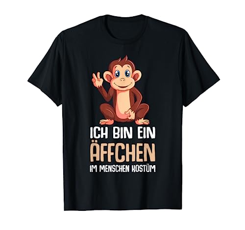 Äffchen Kostüm Kinder Jungen Mädchen Affe T-Shirt von Lustige Affen Liebhaber Geschenk