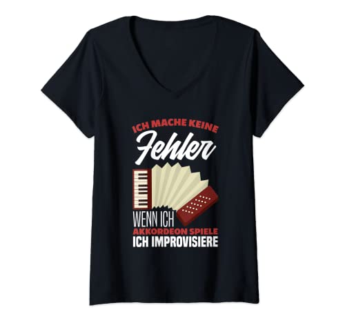 Damen Lustiges Akkordeonspieler Akkordeonist Akkordeon T-Shirt mit V-Ausschnitt Damen Lustiges Akkordeonspieler Akkordeonist Akkordeon T-Shirt mit V-Ausschnitt von Lustige Akkordeon Akkordeonisten Geschenke