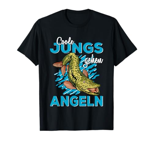 Coole Jungs gehen Angeln lustiges Fische Sportfischer Angler T-Shirt von Lustige Angler, Sportfischer und Angelbekleidung