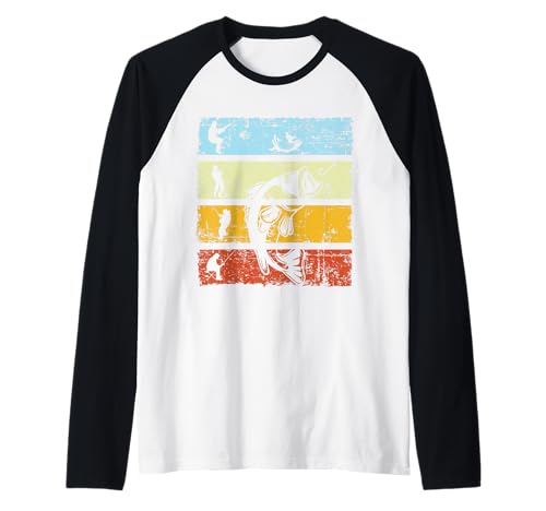 Vintage Style Angler Retro Angeln Fischer Angel Geschenk Raglan Vintage Style Angler Retro Angeln Fischer Angel Geschenk Raglan von Lustige Angler Angel Spruch T-Shirts