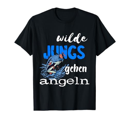 Angler Wilde Jungs Gehen Angeln Fischen Fisch Fischer T-Shirt von Lustige Angler Fischer Geschenke
