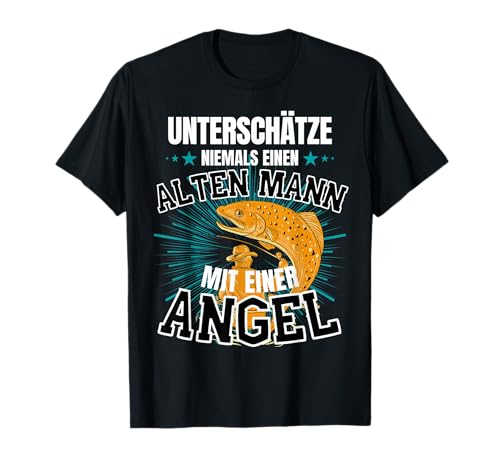 ALTER MAN MIT ANGEL! Angeln Fischen Fischer Angler Spruch T-Shirt ALTER MAN MIT ANGEL! Angeln Fischen Fischer Angler Spruch T-Shirt von Lustige Angler Fischer fischen & angeln Geschenke