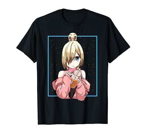 Bubble Tea Anime Girl Mädchen Kawaii Otaku Manga Kanji Süß T-Shirt von Lustige Anime Liebhaber Otaku Kawaii Geschenkidee