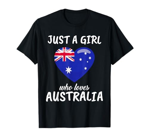 Just A Girl Who Loves Australia Reise Fußball Australien T-Shirt Just A Girl Who Loves Australia Reise Fußball Australien T-Shirt von Lustige Australien Kleidung Damen & Mädchen