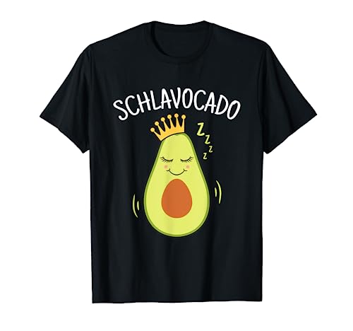 Lustige Avocado Schlafkleidung Für Frauen Avocado Königin Pyjama Schlafanzug Schlaf Spruch T-Shirt Schwarz S EU 38/40 von Lustige Avocado Schlafkleidung Für Frauen