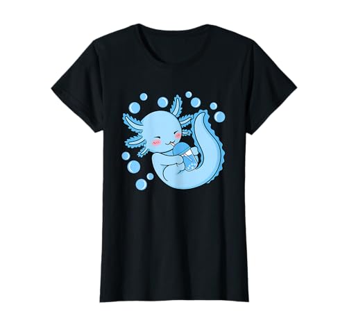 Kawaii Axolotl Bubble Tea Boba Tea Frauen Mädchen Kinder T-Shirt Kawaii Axolotl Bubble Tea Boba Tea Frauen Mädchen Kinder T-Shirt von Lustige Axolotl Bekleidung Damen Herren Kinder