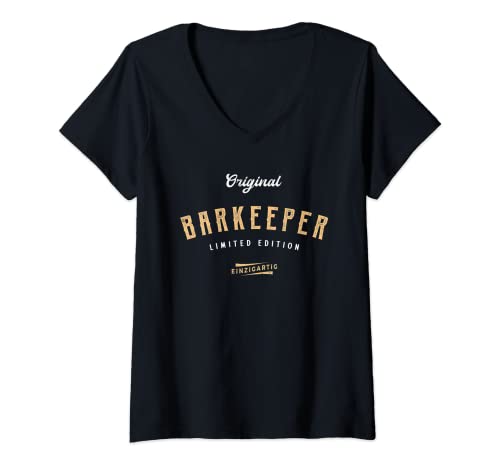 Damen Barkeeper Limited Edition T-Shirt mit V-Ausschnitt Damen Barkeeper Limited Edition T-Shirt mit V-Ausschnitt von Lustige Barkeeper Geschenke