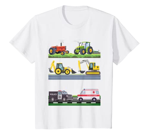 Kinder Baufahrzeuge Landwirtschaft Einsatzfahrzeuge T-Shirt Kinder Baufahrzeuge Landwirtschaft Einsatzfahrzeuge T-Shirt von Lustige Baufahrzeuge Landmaschinen