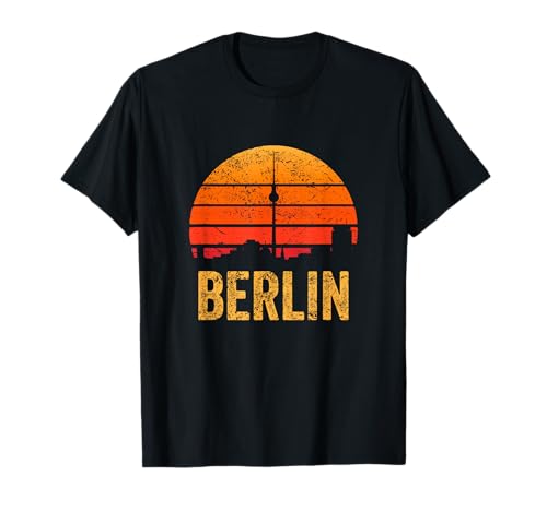 Vintage 80er Retro Berlin Shirt Silhouette Skyline Souvenir T-Shirt von Lustige Berlin Shirts & Geschenke
