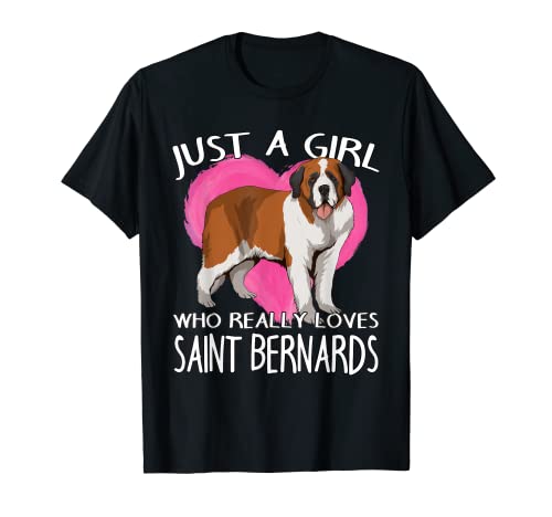 Bernhardiner Hunde Besitzer Damen Mädchen liebt Bernhardiner T-Shirt von Lustige Bernhardiner Geschenkideen & Zubehör