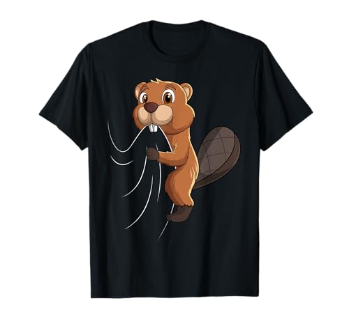 Biber Kinder Jungen Mädchen T-Shirt Biber Kinder Jungen Mädchen T-Shirt von Lustige Biber & Nagetier Geschenkideen