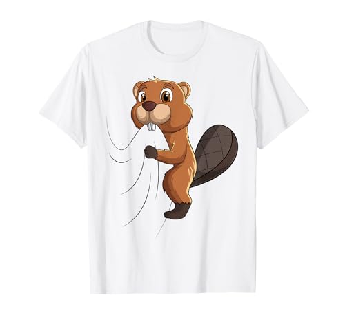 Biber Kinder Jungen Mädchen T-Shirt Biber Kinder Jungen Mädchen T-Shirt von Lustige Biber & Nagetier Geschenkideen