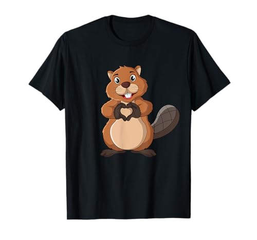 Biber Liebhaber Damen Kinder Mädchen T-Shirt Biber Liebhaber Damen Kinder Mädchen T-Shirt von Lustige Biber & Nagetier Geschenkideen