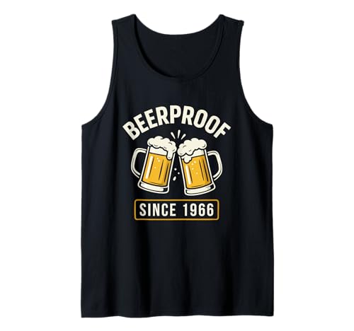 Geburtstag 1966 Lustig Beerproof Bier Spruch Männer Humor Tank Top von Lustige Bier Designs
