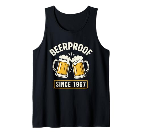 Geburtstag 1967 Lustig Beerproof Bier Spruch Männer Humor Tank Top von Lustige Bier Designs