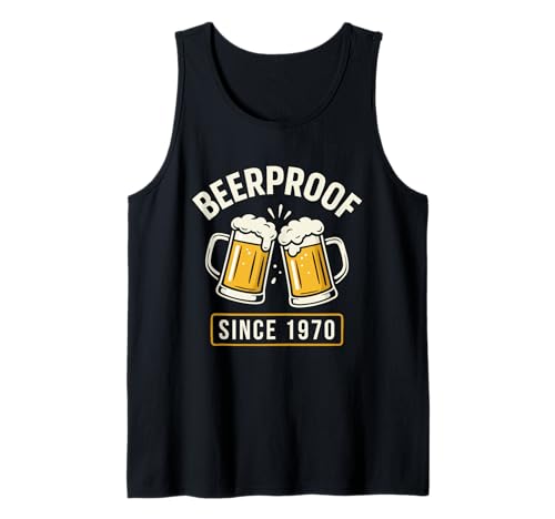 Geburtstag 1970 Lustig Beerproof Bier Spruch Männer Humor Tank Top von Lustige Bier Designs