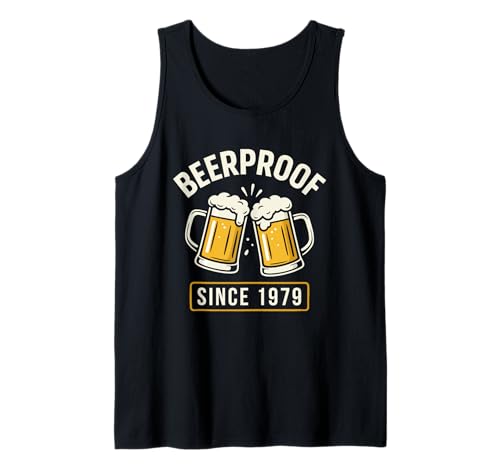 Geburtstag 1979 Lustig Beerproof Bier Spruch Männer Humor Tank Top von Lustige Bier Designs