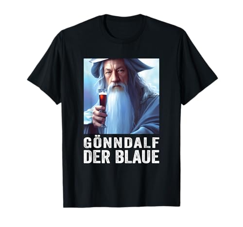 Gönndalf der Blaue - lustiger Biertrinker Bier Spruch Männer T-Shirt von Lustige Bier Sprüche Geschenke für Männer Gönndalf