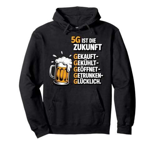5G Bier Zukunft Lustiger Spruch Männer Biertrinker Pullover Hoodie 5G Bier Zukunft Lustiger Spruch Männer Biertrinker Pullover Hoodie von Lustige Bier Sprüche Trinken Spaß Männerabend