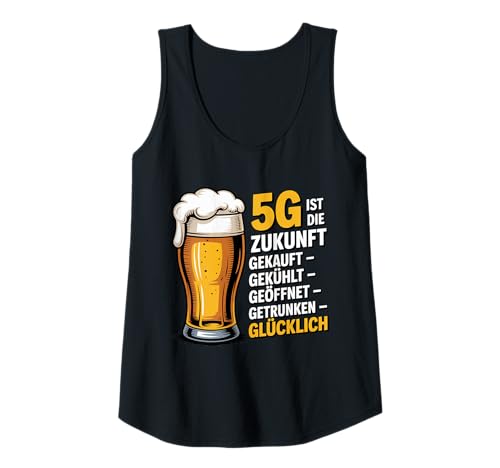 Damen 5G Bier Zukunft Lustiger Spruch Männer Biertrinker Tank Top Damen 5G Bier Zukunft Lustiger Spruch Männer Biertrinker Tank Top von Lustige Bier Sprüche Trinken Spaß Männerabend