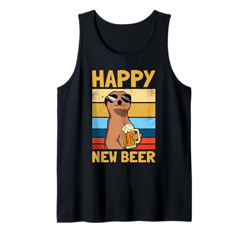 Herren Happy New Beer Bier Bierliebhaber Biertrinker Silvester Tank Top Herren Happy New Beer Bier Bierliebhaber Biertrinker Silvester Tank Top von Lustige Bier Sprüche für Bierkenner und Bierbrauer