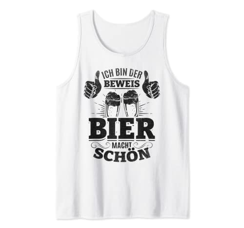 Herren Bier Witz I Ich bin der Beweis Bier macht schön Bier Spruch Tank Top Herren Bier Witz I Ich bin der Beweis Bier macht schön Bier Spruch Tank Top von Lustige Bier Sprüche & Bier Geschenke Für Männer