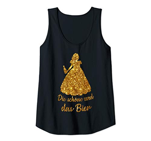 Damen Die schöne und das Bier Tanktop Saufen Lustige Sprüche Tank Top von Lustige Bier Top Geschenke