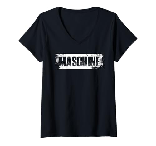 Damen Maschine Kraftsport Gym lustiges Bodybuilding T-Shirt mit V-Ausschnitt Damen Maschine Kraftsport Gym lustiges Bodybuilding T-Shirt mit V-Ausschnitt von Lustige Bodybuilder Sprüche & Fitness Gym Outfit
