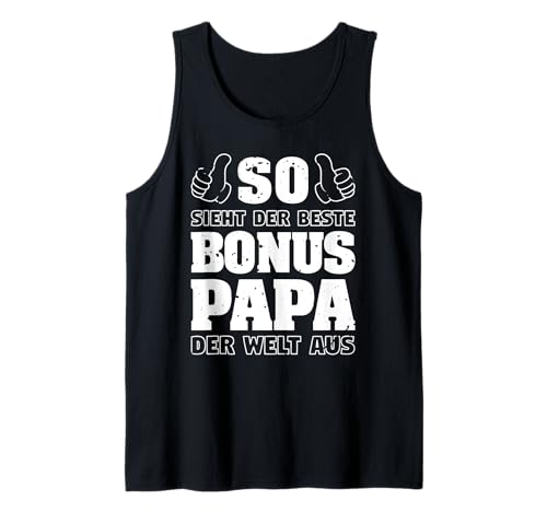 Herren Bonus Papa Stiefvater Stiefpapa Vater Lustiges Vatertag Tank Top von Lustige Bonuspapa Designs für den besten Vater