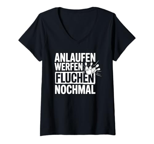 Damen Lustiger Bowling Spruch Für Bowlingteam Bowlingspieler T-Shirt mit V-Ausschnitt Damen Lustiger Bowling Spruch Für Bowlingteam Bowlingspieler T-Shirt mit V-Ausschnitt von Lustige Bowling Sprüche für Bowlingbahn und Teams