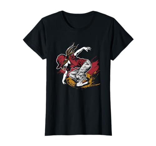 Breakdance Mädchen Zeichnung B-Girl Tanzclub T-Shirt Breakdance Mädchen Zeichnung B-Girl Tanzclub T-Shirt von Lustige Breakdance Tänzer Shirts