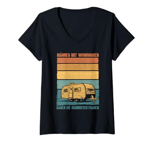 Damen Camping Abenteuer Wohnmobil Lustiges Natur Outdoor Camping T-Shirt mit V-Ausschnitt Damen Camping Abenteuer Wohnmobil Lustiges Natur Outdoor Camping T-Shirt mit V-Ausschnitt von Lustige Camping Geschenke für Damen Herren Kinder