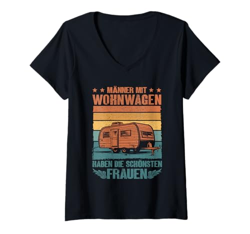 Damen Camping Abenteuer Wohnmobil Lustiges Natur Outdoor Camping T-Shirt mit V-Ausschnitt Damen Camping Abenteuer Wohnmobil Lustiges Natur Outdoor Camping T-Shirt mit V-Ausschnitt von Lustige Camping Geschenke für Damen Herren Kinder