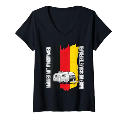 Damen Camping Abenteuer Wohnmobil Lustiges Natur Outdoor Camping T-Shirt mit V-Ausschnitt Damen Camping Abenteuer Wohnmobil Lustiges Natur Outdoor Camping T-Shirt mit V-Ausschnitt von Lustige Camping Geschenke für Damen Herren Kinder
