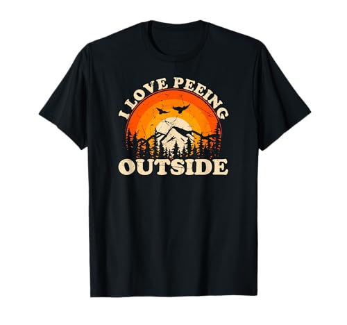 I love peeing outside lustig Camping wandern Herren Damen T-Shirt I love peeing outside lustig Camping wandern Herren Damen T-Shirt von Lustige Camping Wandern Motive Damen Herren