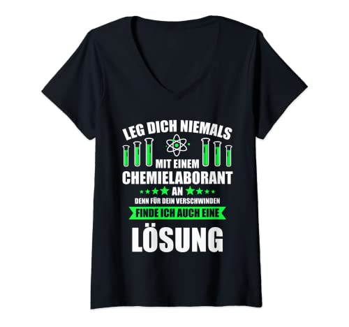 Damen Chemielaborant Chemielaboranten Chemie Laborant Geschenk T-Shirt mit V-Ausschnitt Damen Chemielaborant Chemielaboranten Chemie Laborant Geschenk T-Shirt mit V-Ausschnitt von Lustige Chemielehrer Chemiker Labor Sprüche