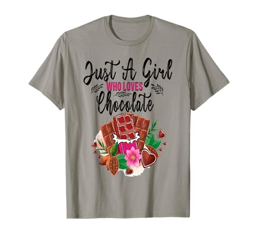 Nur ein Mädchen, das Schokolade lustige Schokoladengrafiken T-Shirt Nur ein Mädchen, das Schokolade lustige Schokoladengrafiken T-Shirt von Lustige Cookie Backliebhaber Grafik