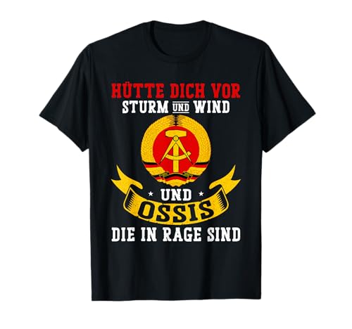 Lustige DDR & Ostdeutschland Shirts Hütte dich vor Sturm und Wind und Ossis die in rage sind T-Shirt Schwarz S Klassische Passform Kurzarm Winter Einfaches T-Shirt Einfarbig für Herren Erwachsener Lustige DDR & Ostdeutschland Shirts Hütte dich vor Sturm und Wind und Ossis die in rage sind T-Shirt Schwarz S Klassische Passform Kurzarm Winter Einfaches T-Shirt Einfarbig für Herren Erwachsener von Lustige DDR & Ostdeutschland Shirts